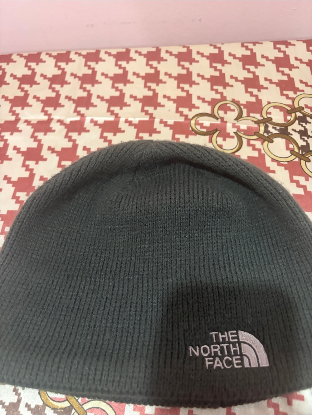 The North Face Men's Gray Knit Beanie - Classic Logo
